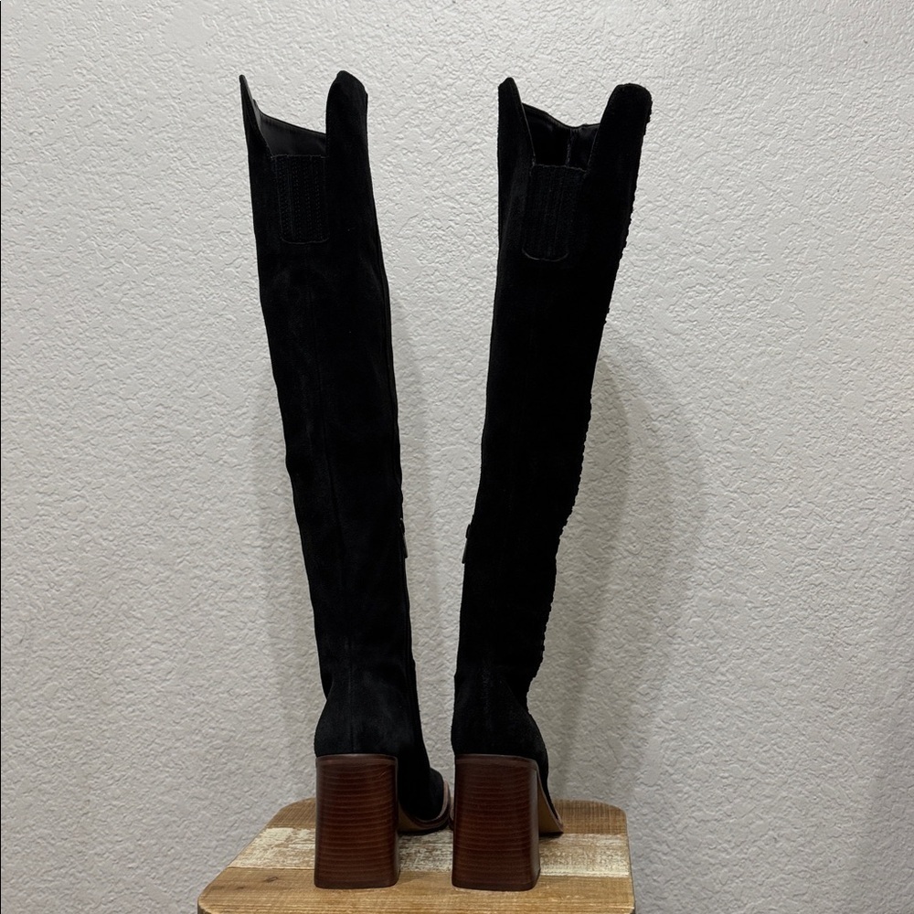 Vince Camuto Englea Black Suede Over the Knee Boots Size 8.5 NEW - Picture 6 of 8